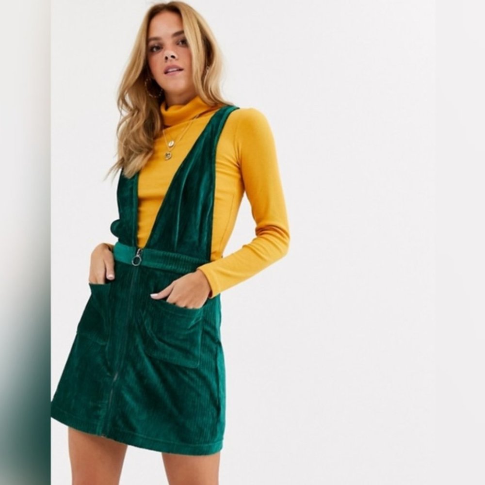 Moon River Overall Corduroy Dress